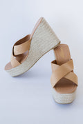 The Amalfi Espadrille Wedge – Sand