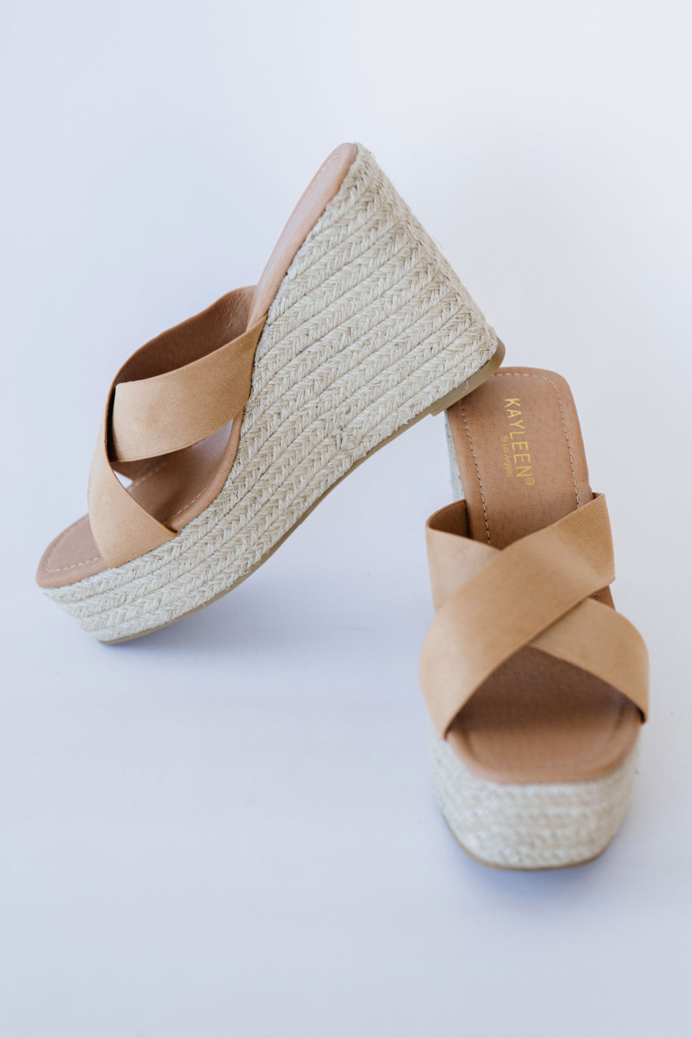 The Amalfi Espadrille Wedge – Sand