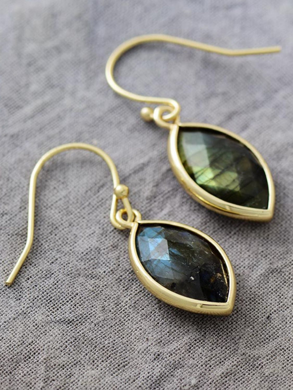 Midnight Stone Drop Earrings