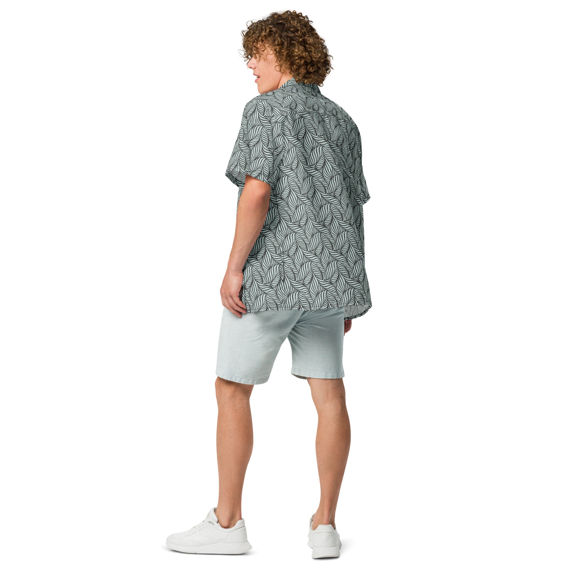 Midnight Palms Short-Sleeve Button-Up