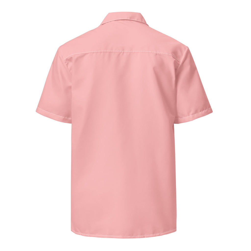 Coral Sunset Short-Sleeve Button-Up