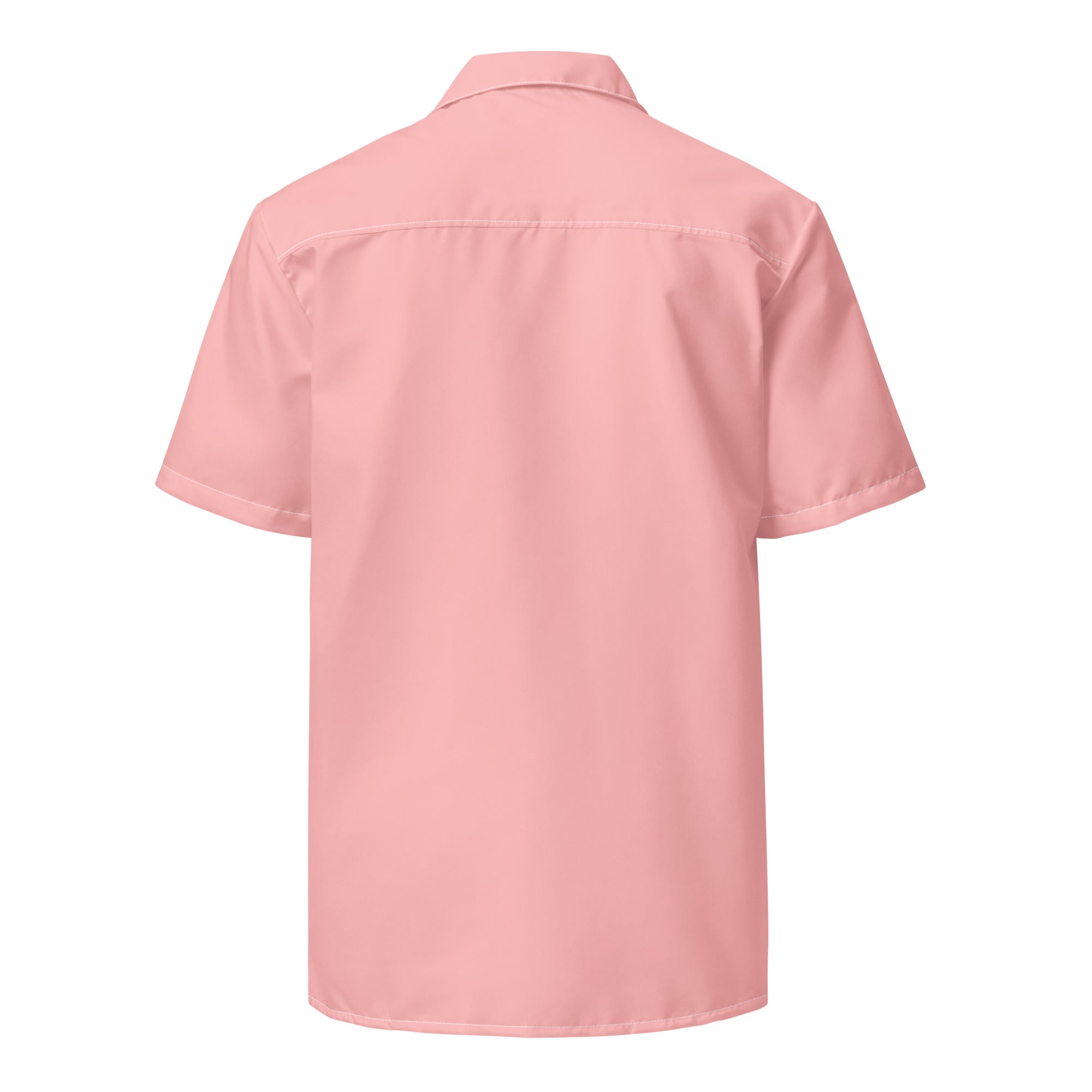 Coral Sunset Short-Sleeve Button-Up