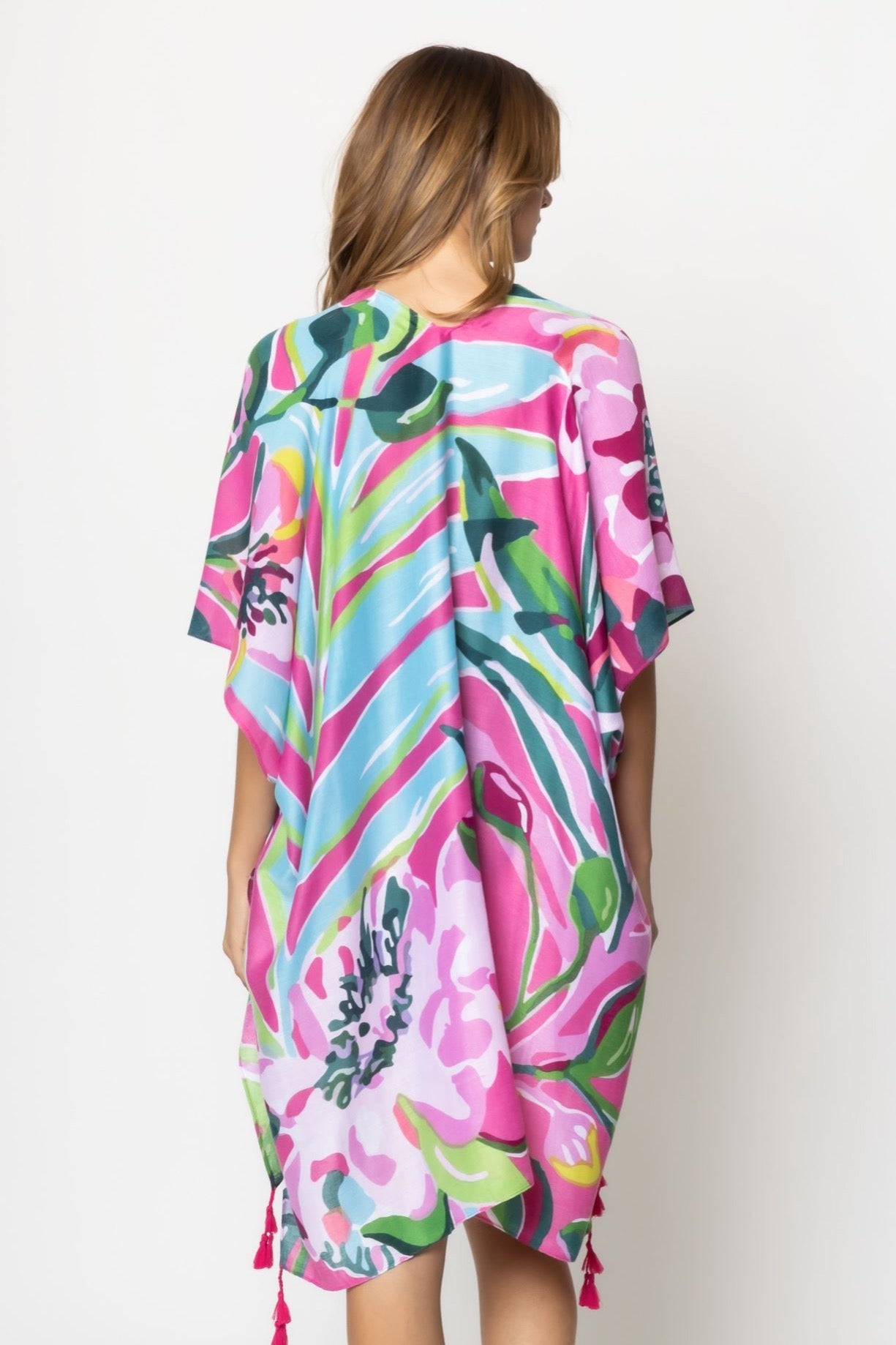 Pink Paradise Tassel Kimono