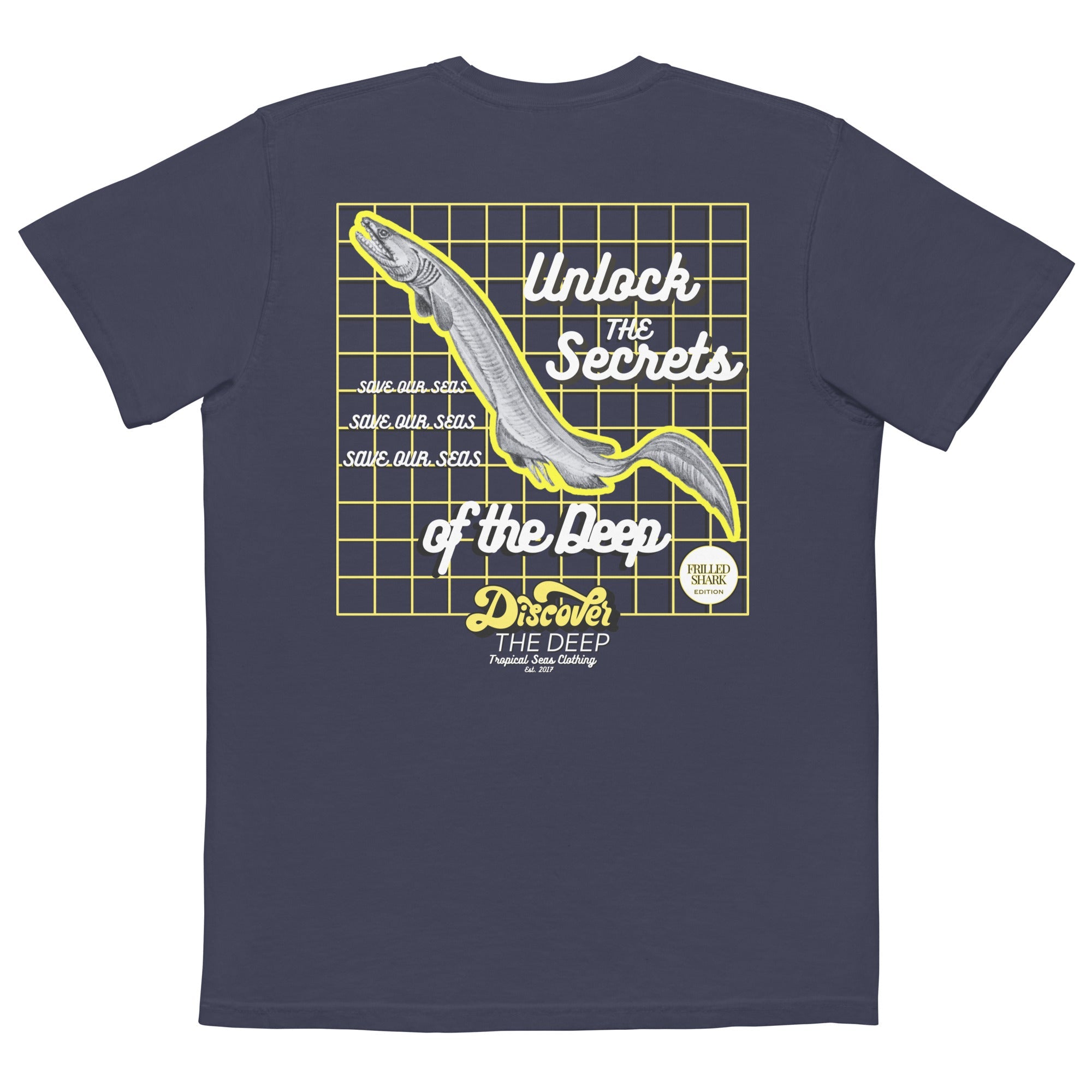 Deep Blue Shark Pocket Tee