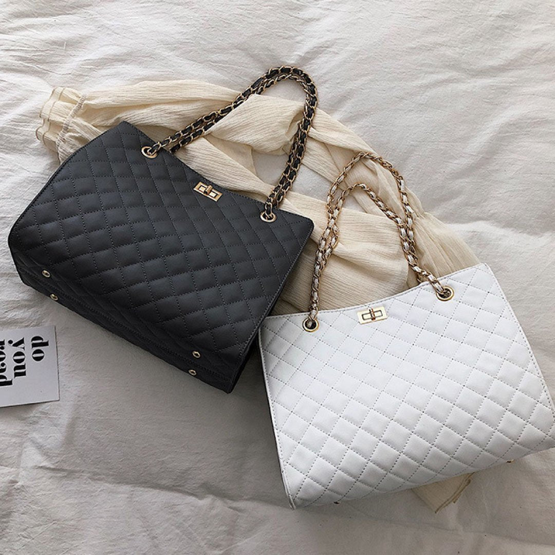 The Paris Quilted Chain Tote