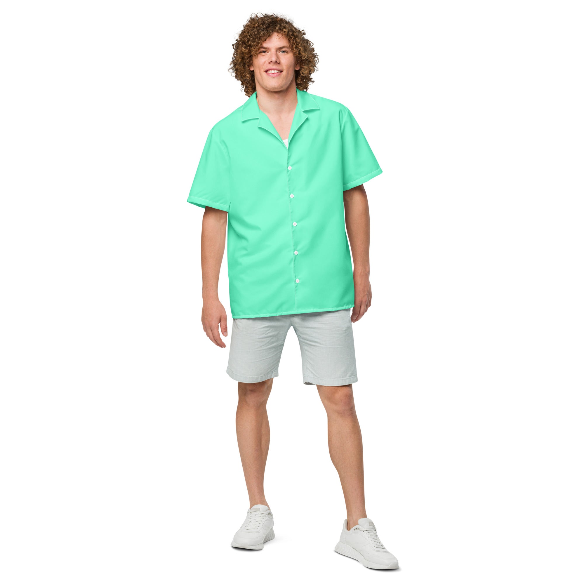 Aqua Breeze Men's Button-Down Shirt