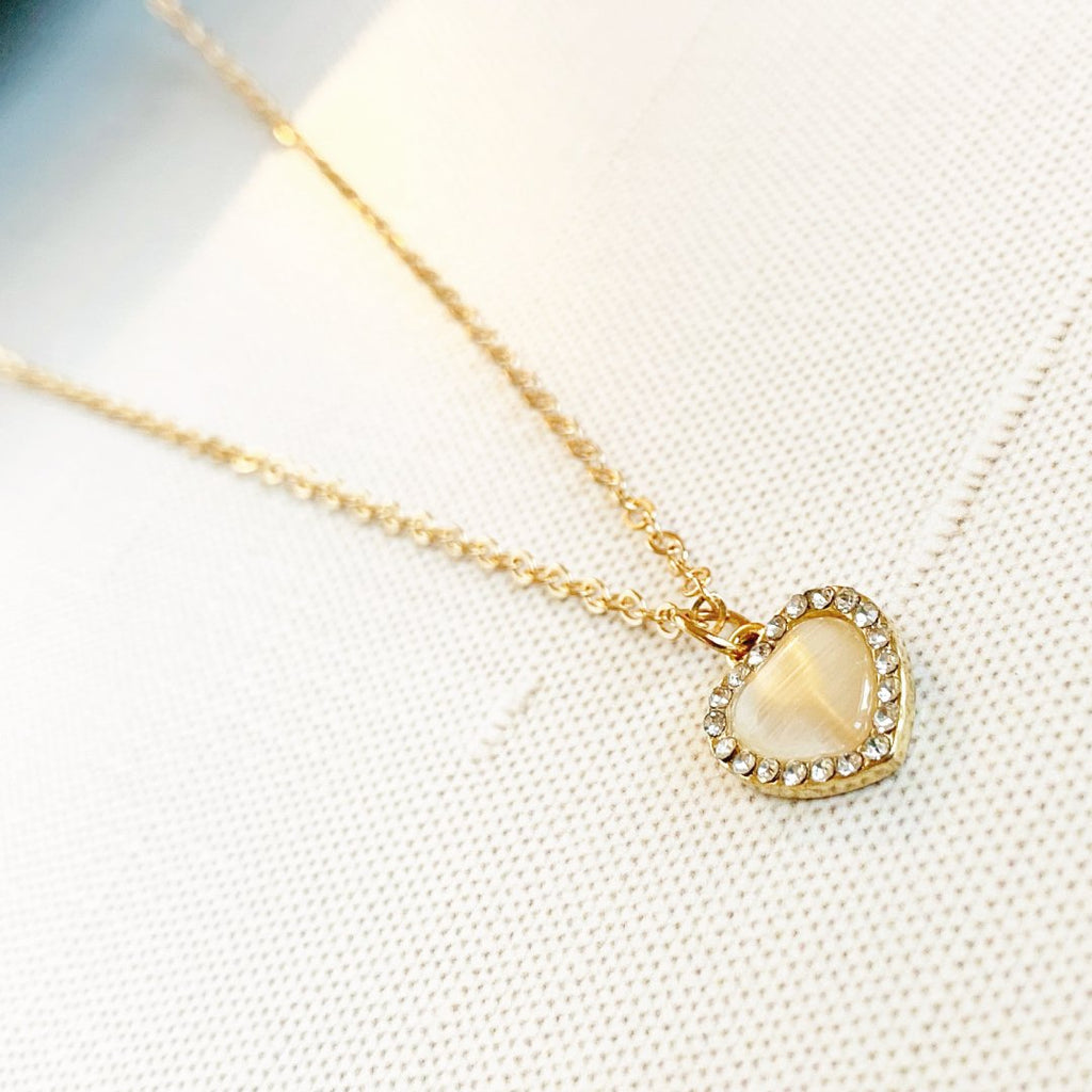 Golden Heart Pendant Necklace
