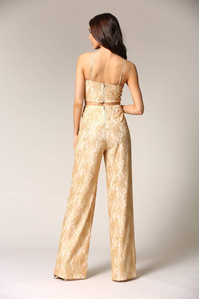 Golden Hour Lace Pant Set