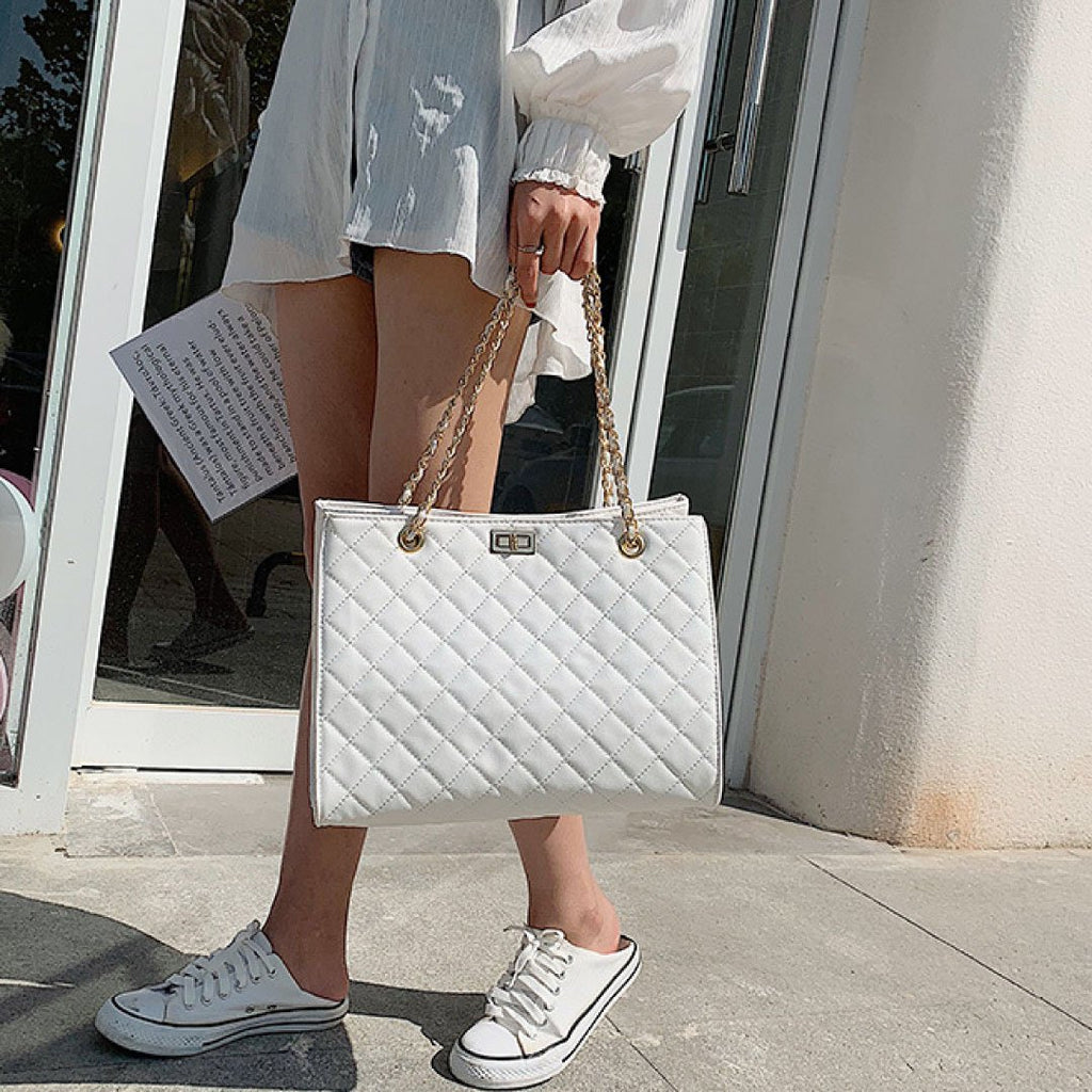 The Paris Quilted Chain Tote