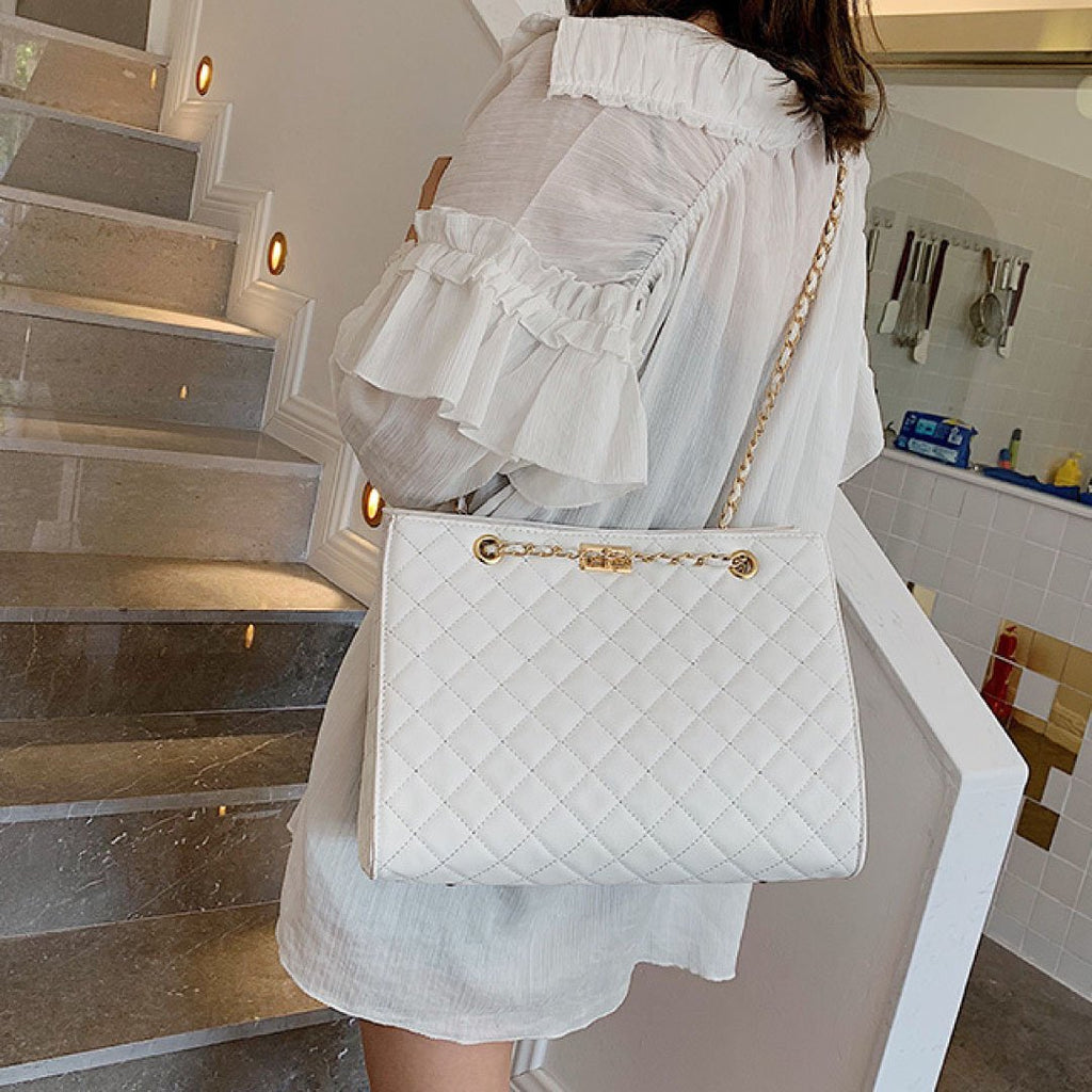 The Paris Quilted Chain Tote