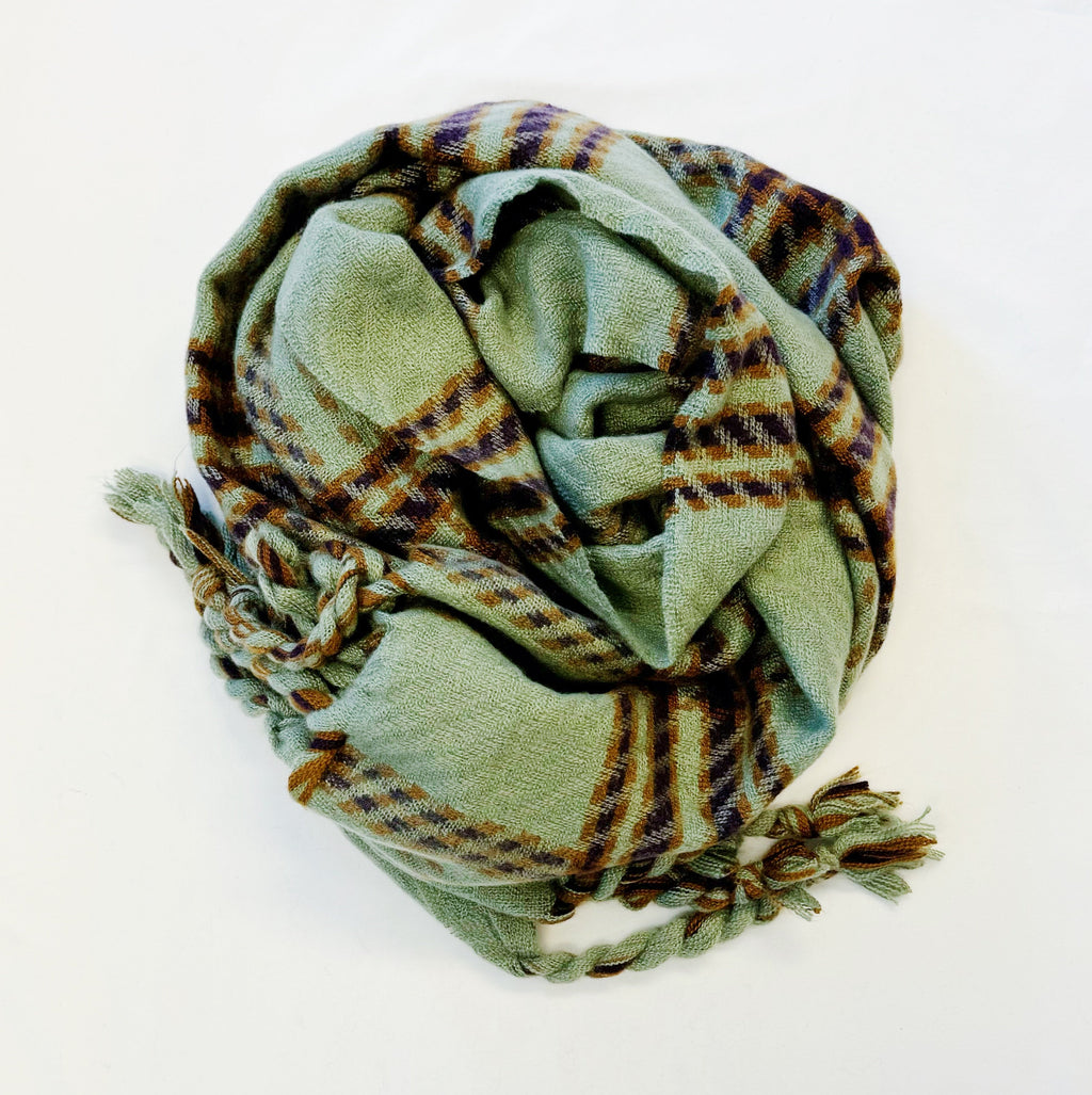 Harvest Plaid Fringe Scarf