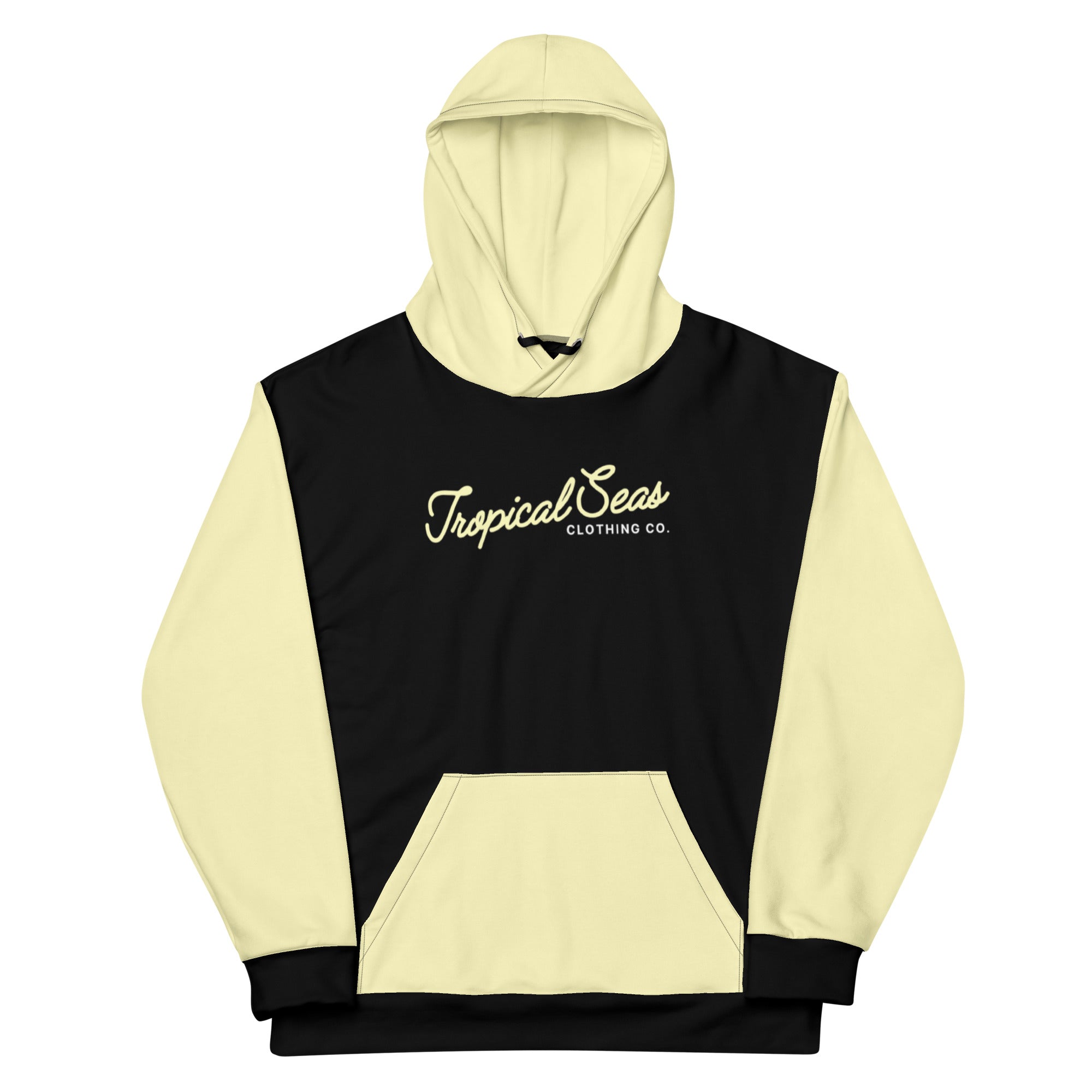 Tropical Seas Two-Tone Pullover Hoodie - Yellow/Black