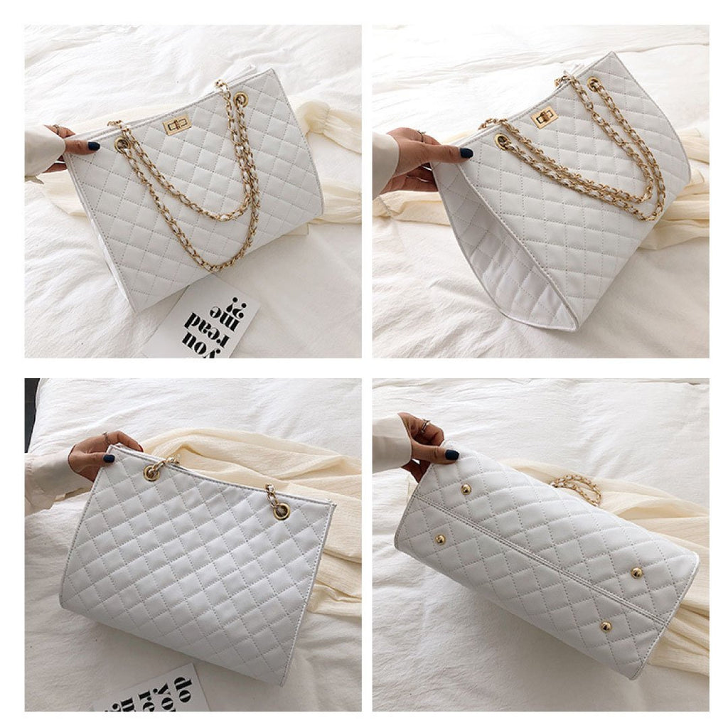 The Paris Quilted Chain Tote
