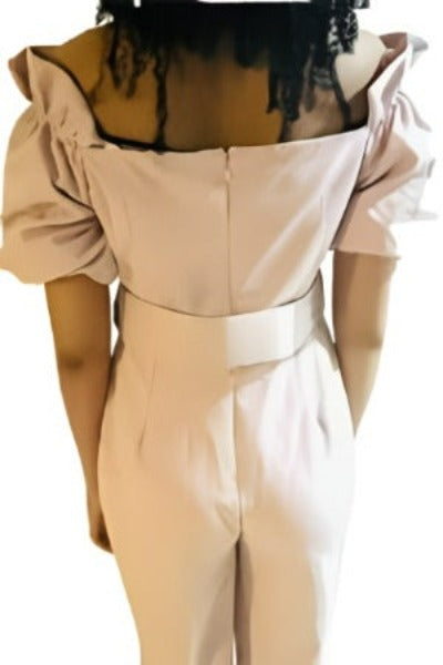 Blush Belle Off-Shoulder Jumpsuit