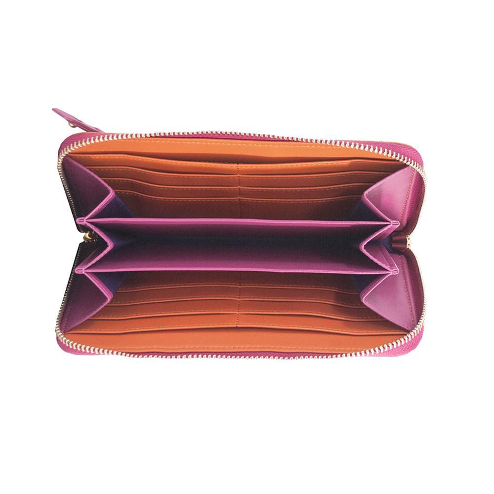 The Marbella Signature Zip Wallet - Watermelon/Orange