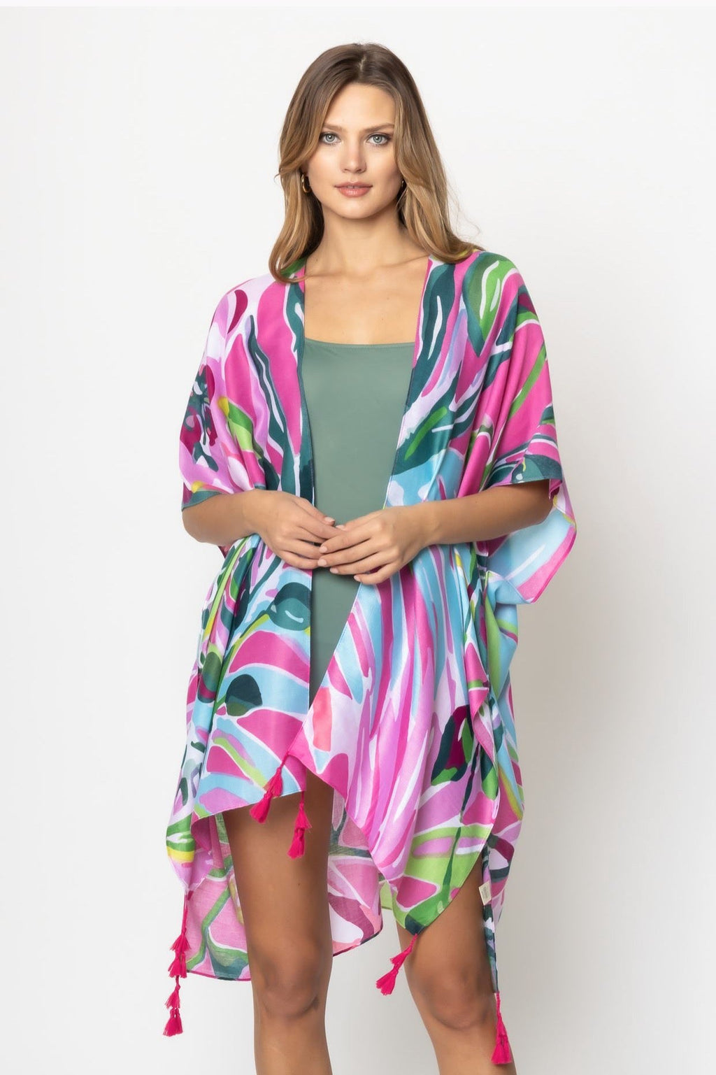Pink Paradise Tassel Kimono