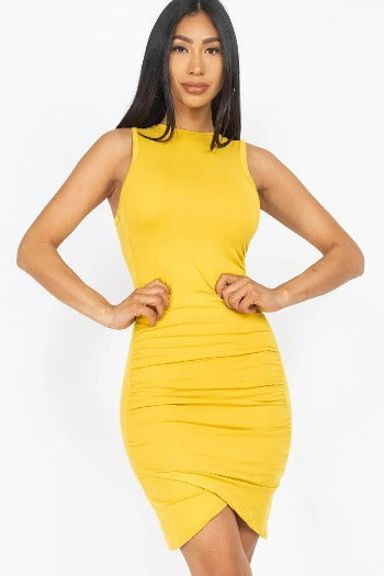 The Capri Ruched Midi Dress