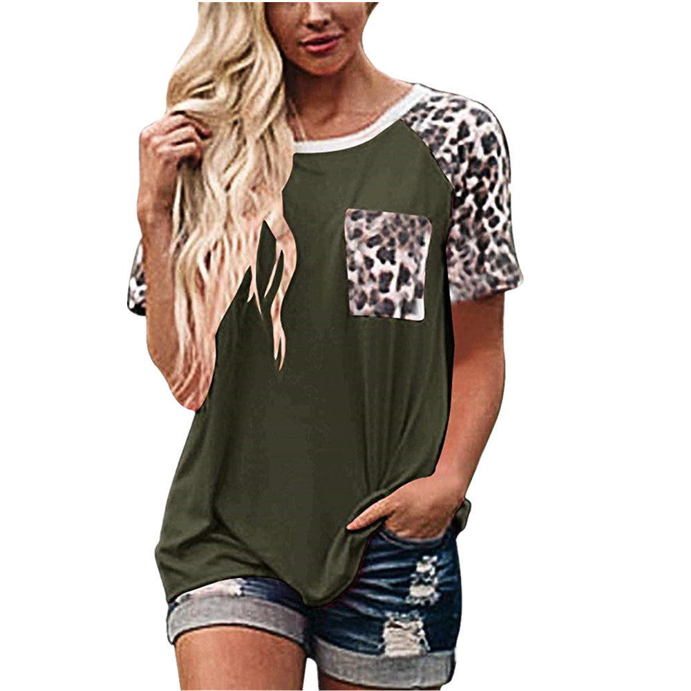 Leopard Luxe Pocket Tee