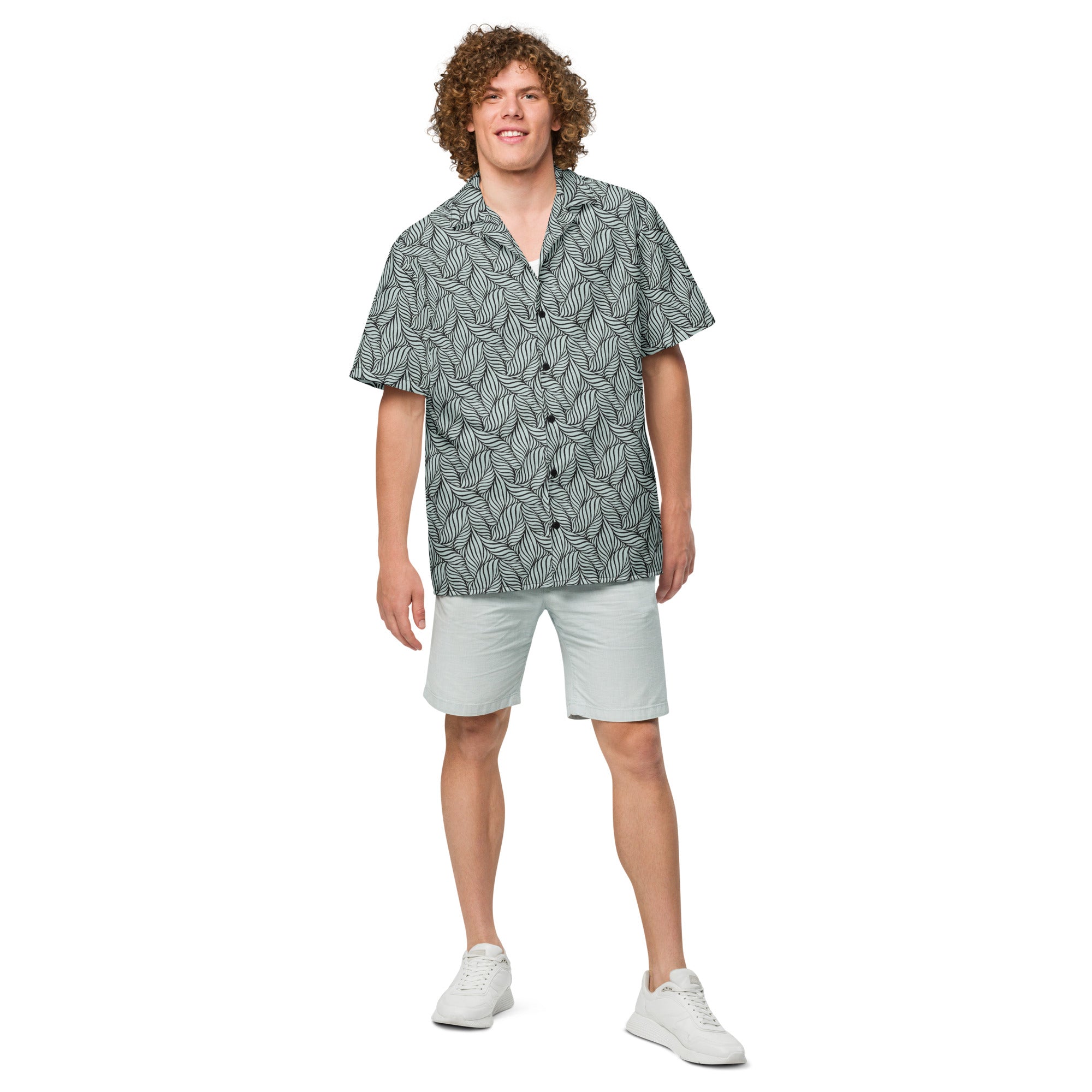 Midnight Palms Short-Sleeve Button-Up