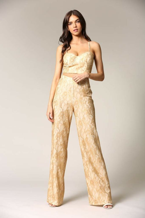 Golden Hour Lace Pant Set