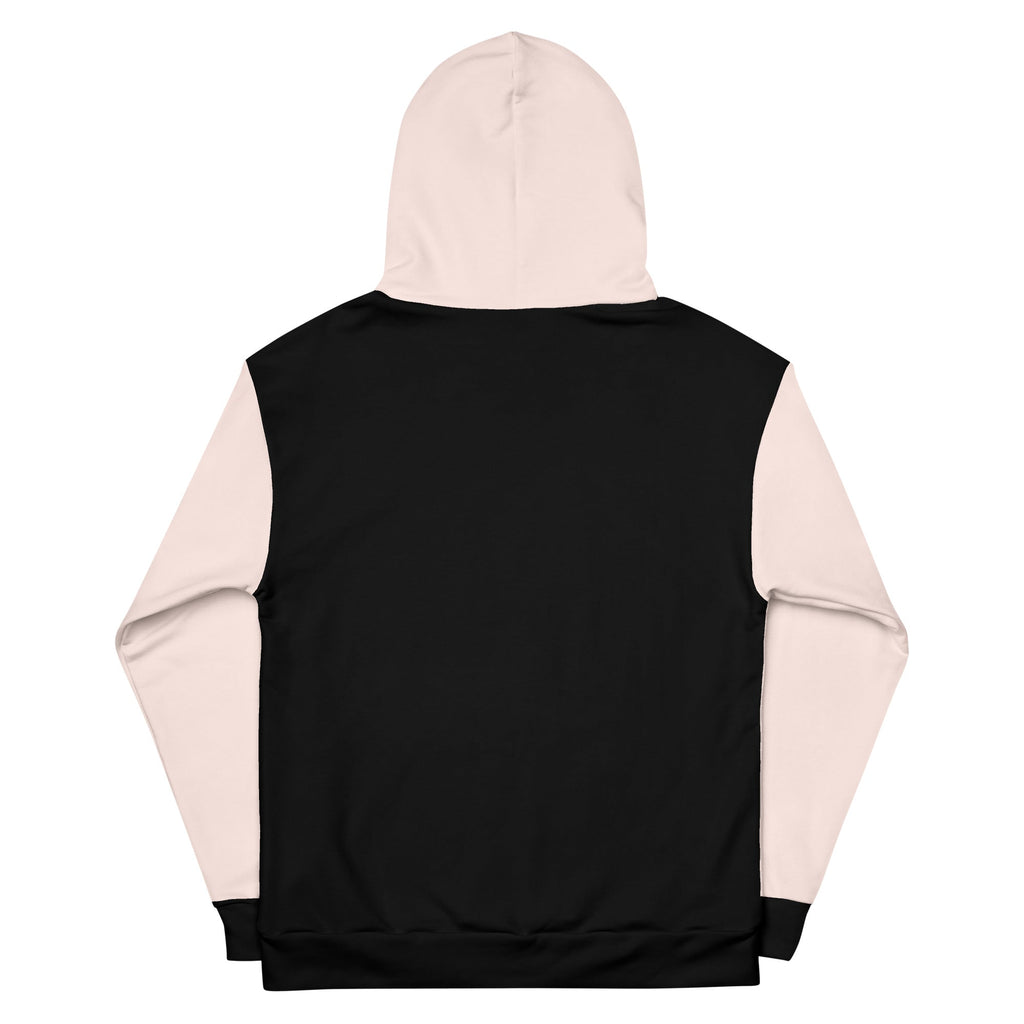 Tropical Seas Two-Tone Pullover Hoodie - Pink/Black