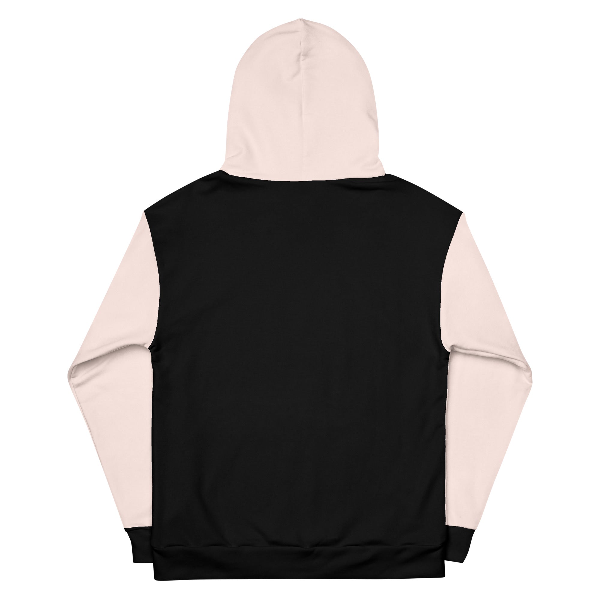 Tropical Seas Two-Tone Pullover Hoodie - Pink/Black