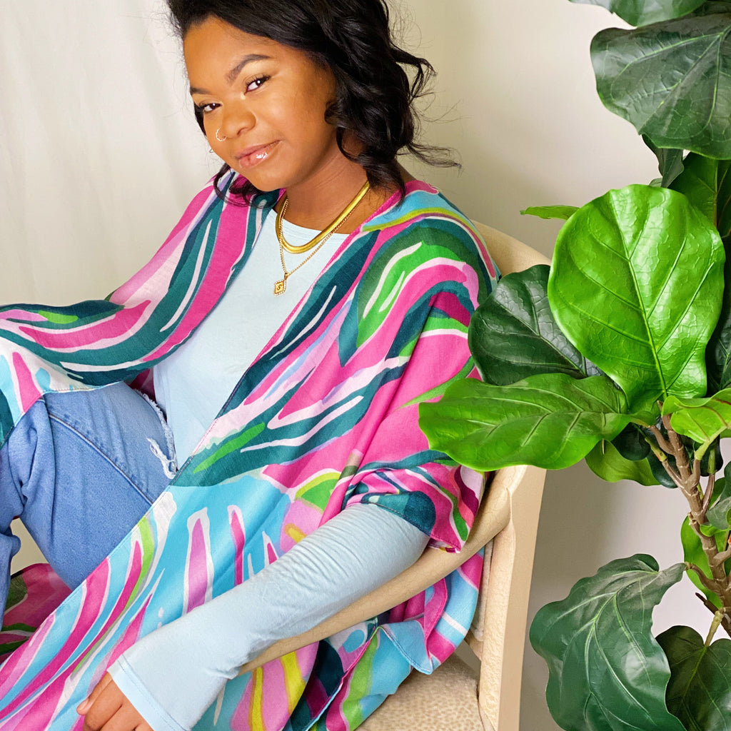 Pink Paradise Tassel Kimono