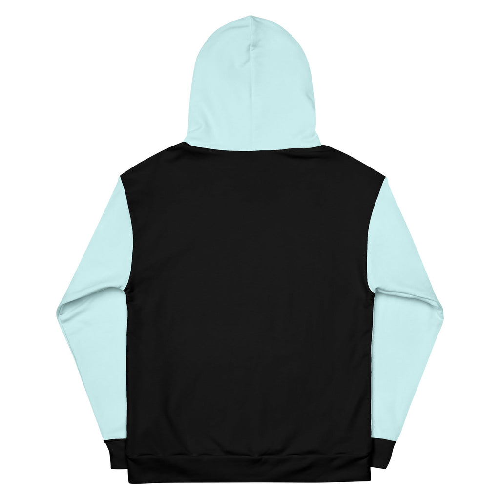 Tropical Seas Two-Tone Pullover Hoodie - Blue/Black