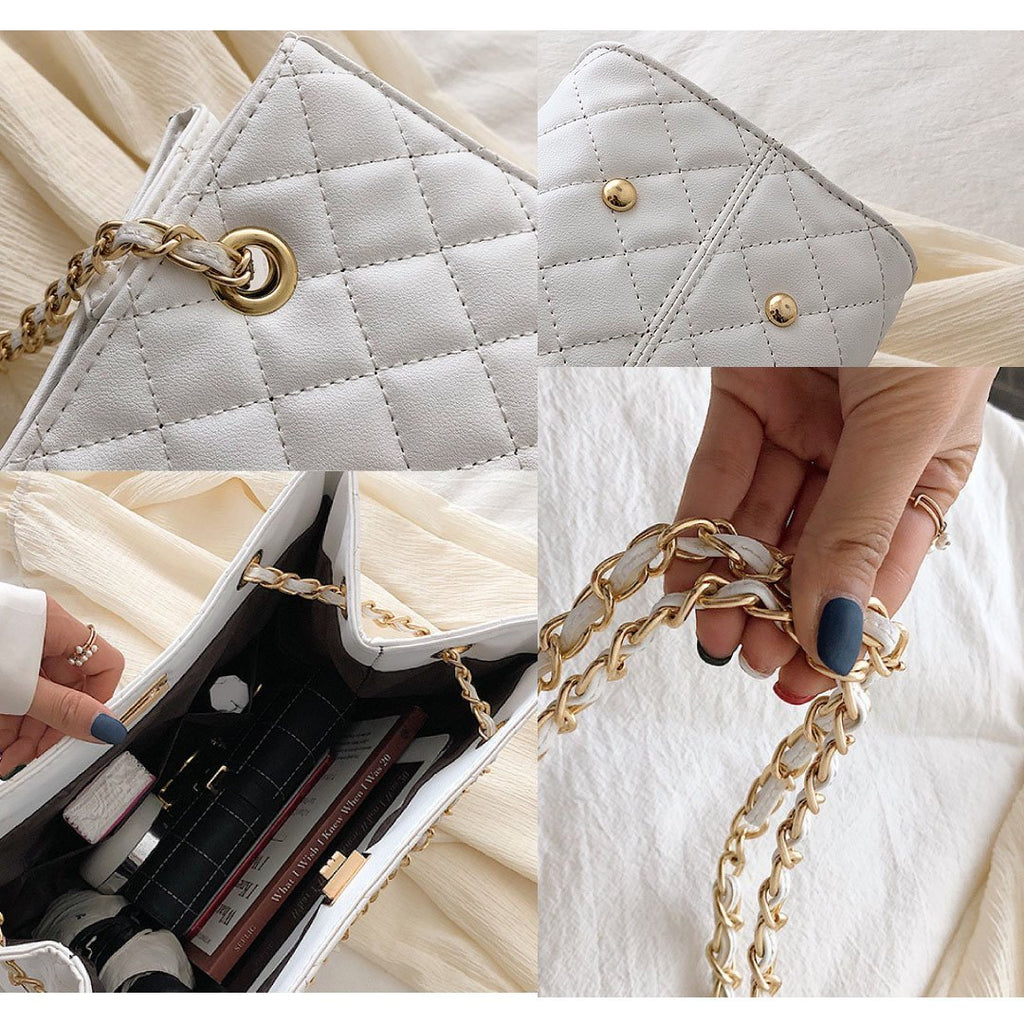 The Paris Quilted Chain Tote