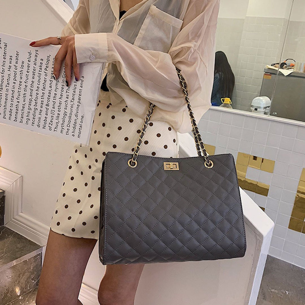 The Paris Quilted Chain Tote