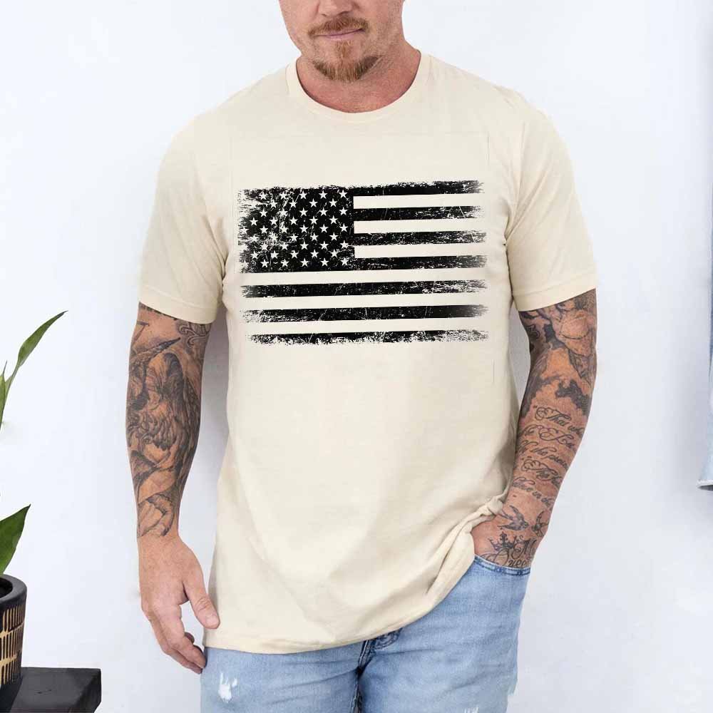 Distressed American Flag Graphic Tee