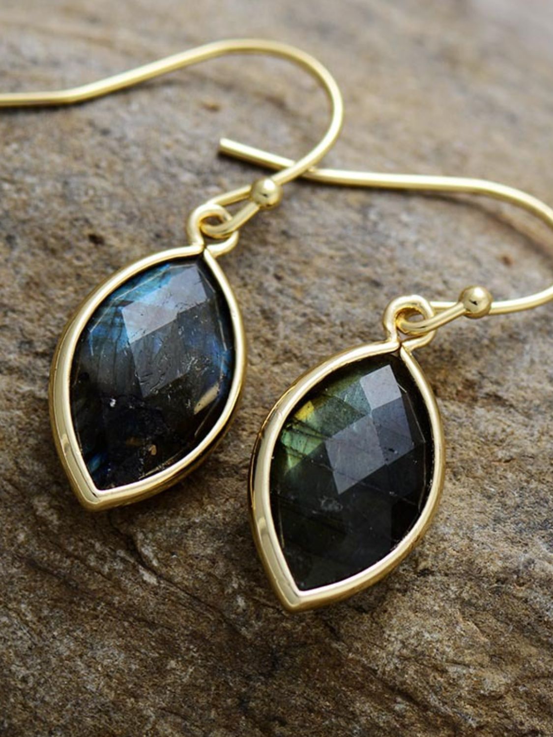 Midnight Stone Drop Earrings
