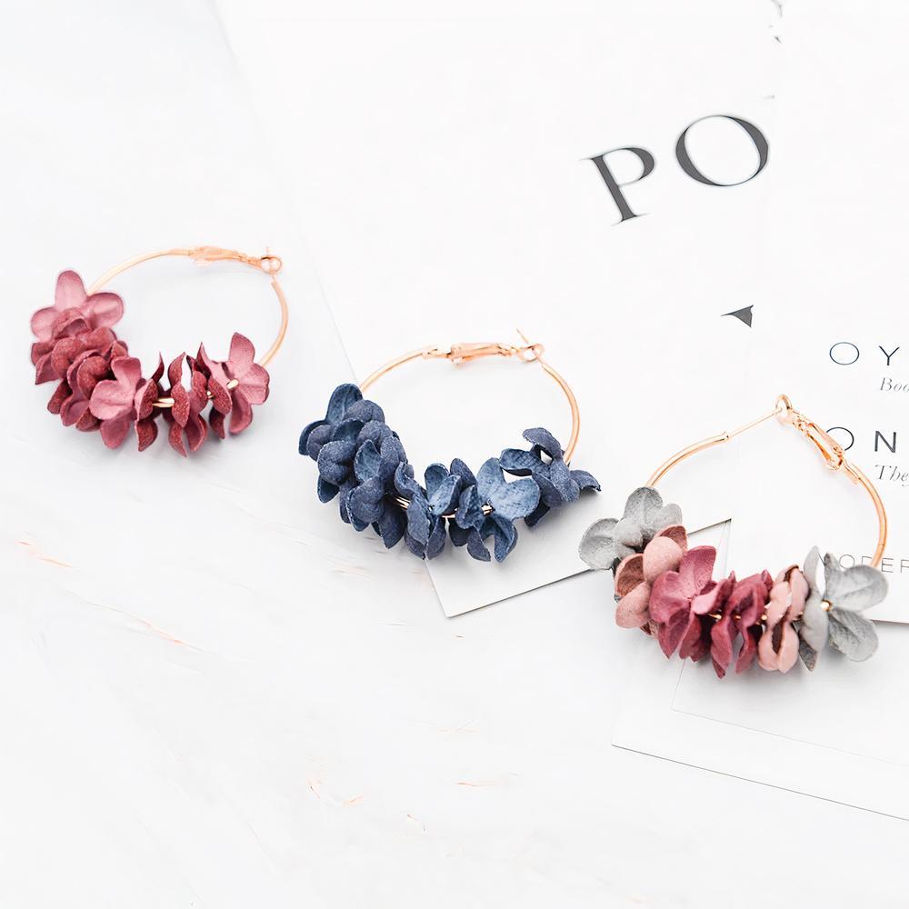 Blush Bloom Hoop Earrings