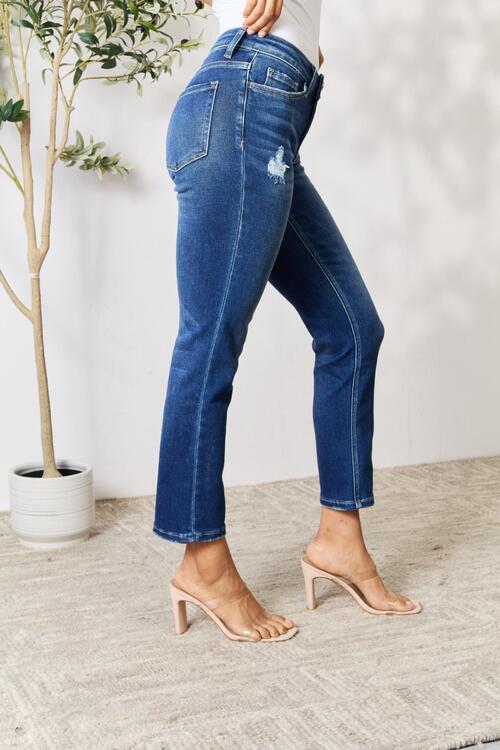 Harper Distressed Ankle Jeans