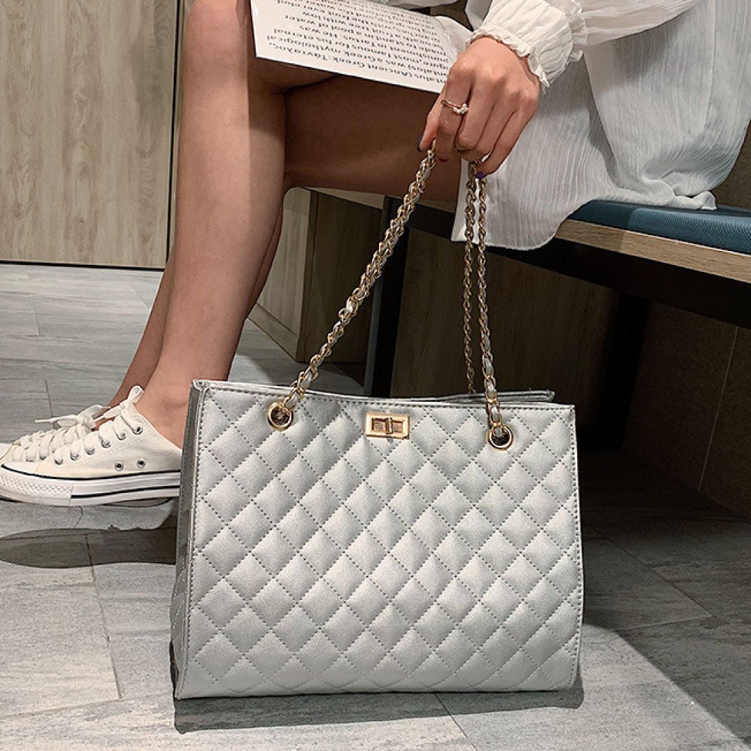 The Paris Quilted Chain Tote