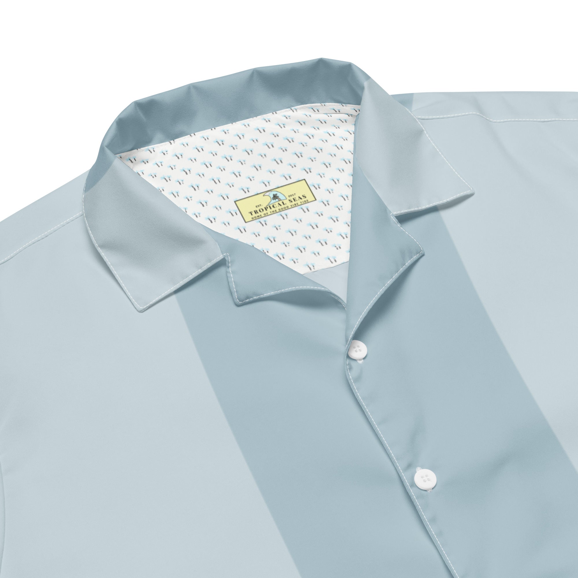 Coastal Mist Short-Sleeve Button-Up