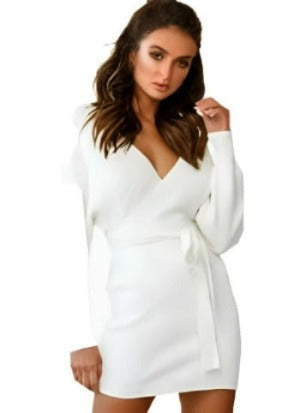 Cozy Muse Wrap Mini Dress