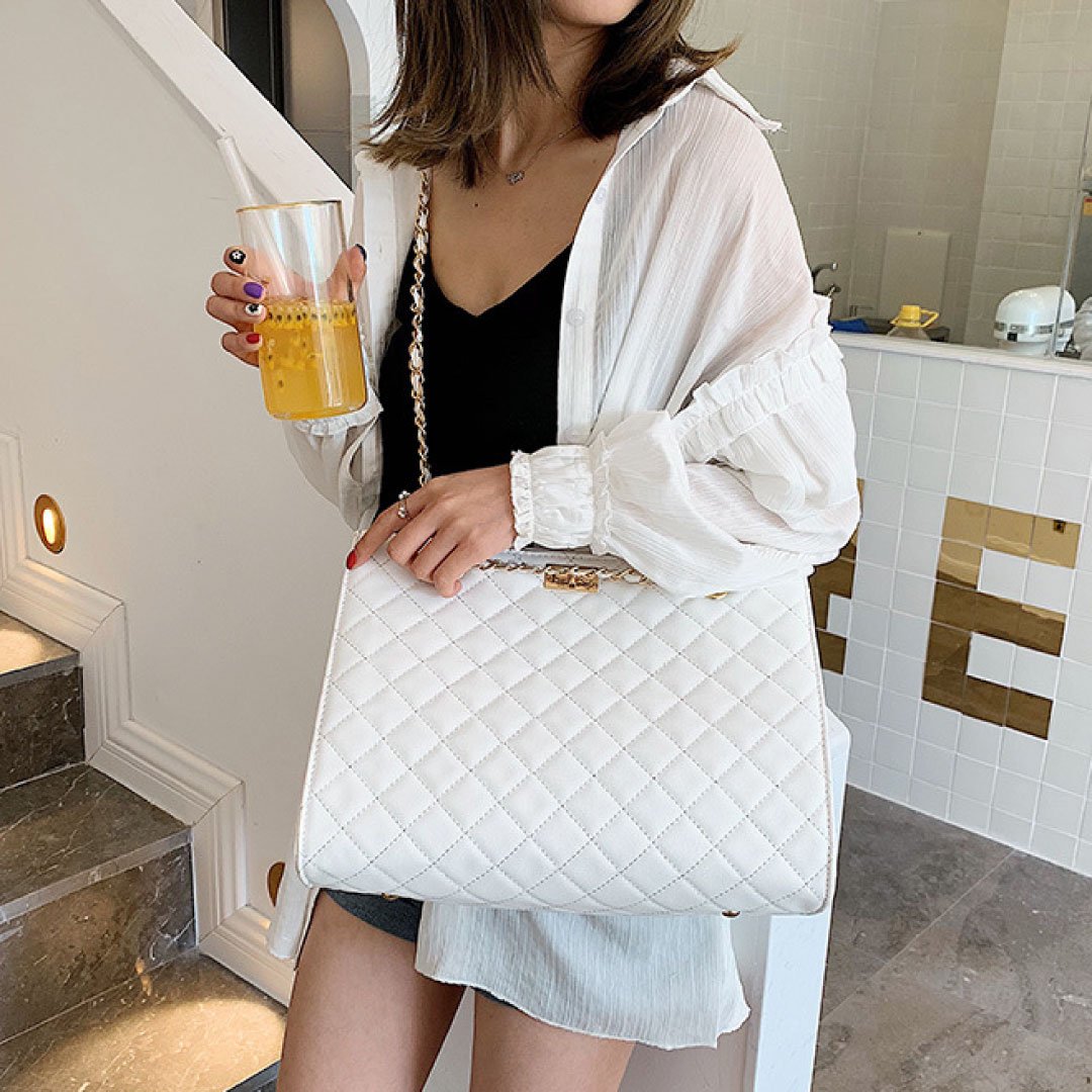The Paris Quilted Chain Tote