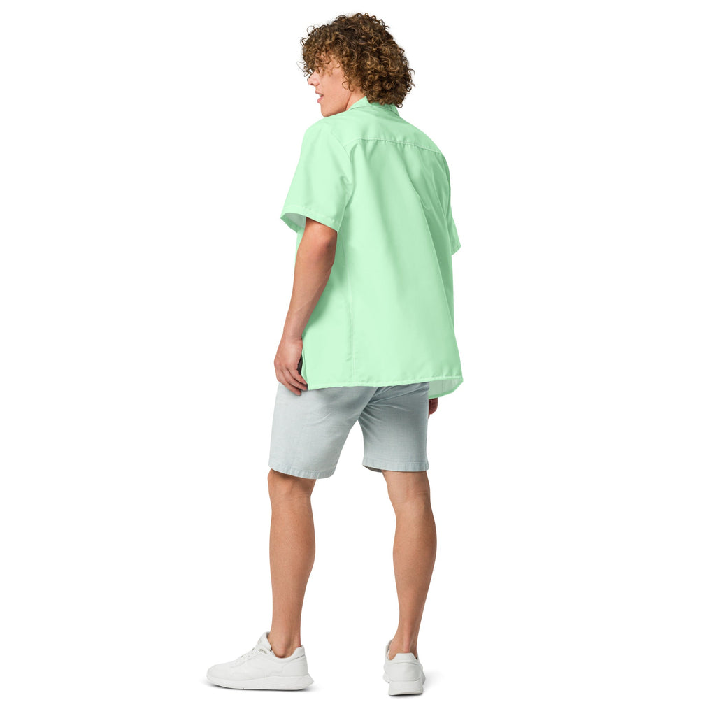 Mint Breeze Short-Sleeve Button-Up