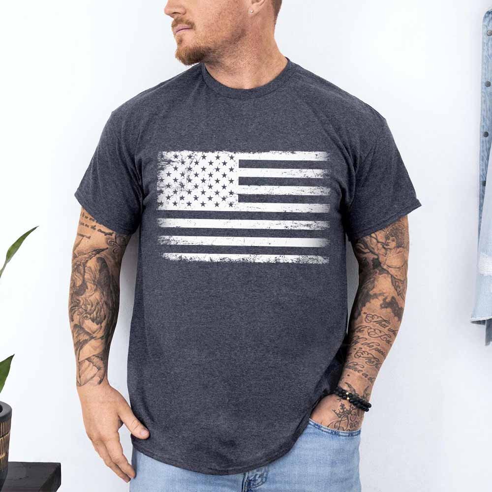 Distressed American Flag Graphic Tee