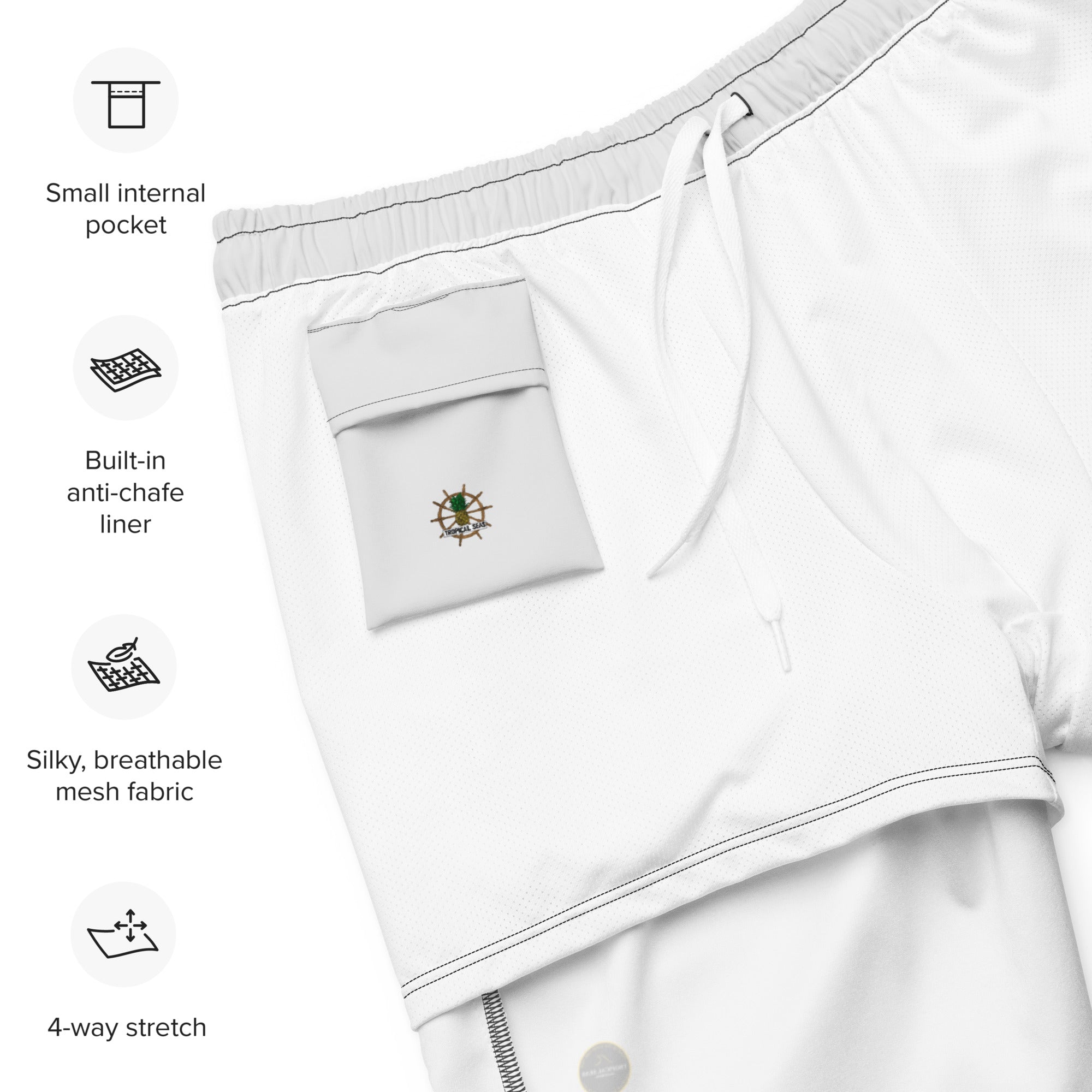 Coastal Breeze Men's Board Shorts (Gray)
