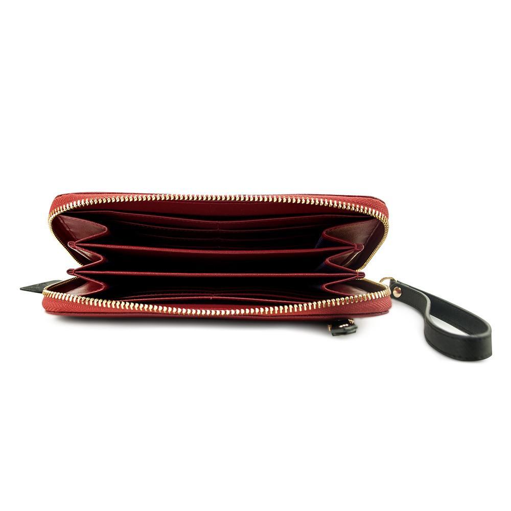 The Milan Signature Zip Wallet - Cab/Midnight Black