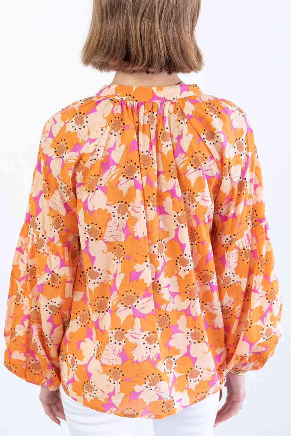 Marigold Bloom Balloon Sleeve Blouse