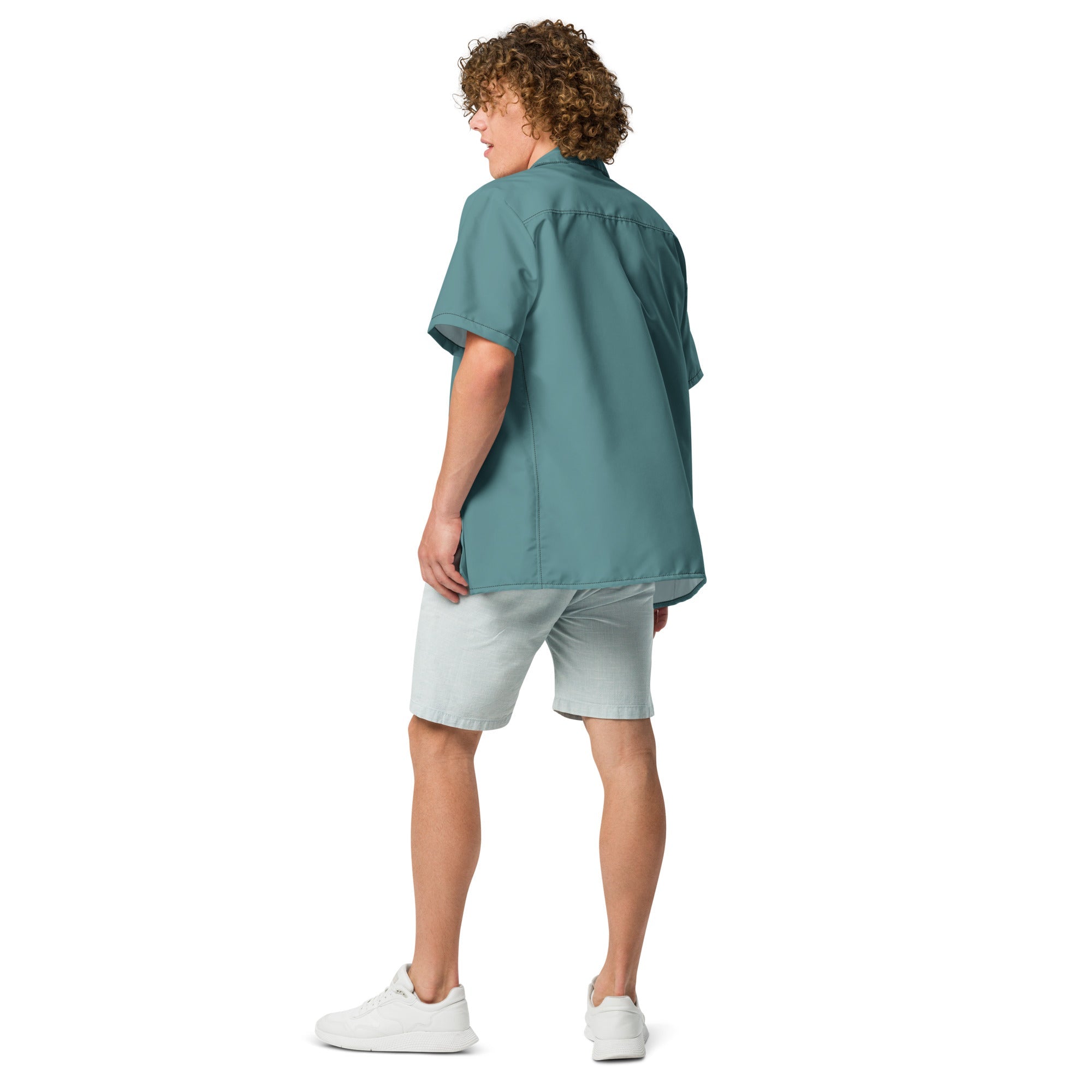 Coastal Sage Short-Sleeve Button-Up