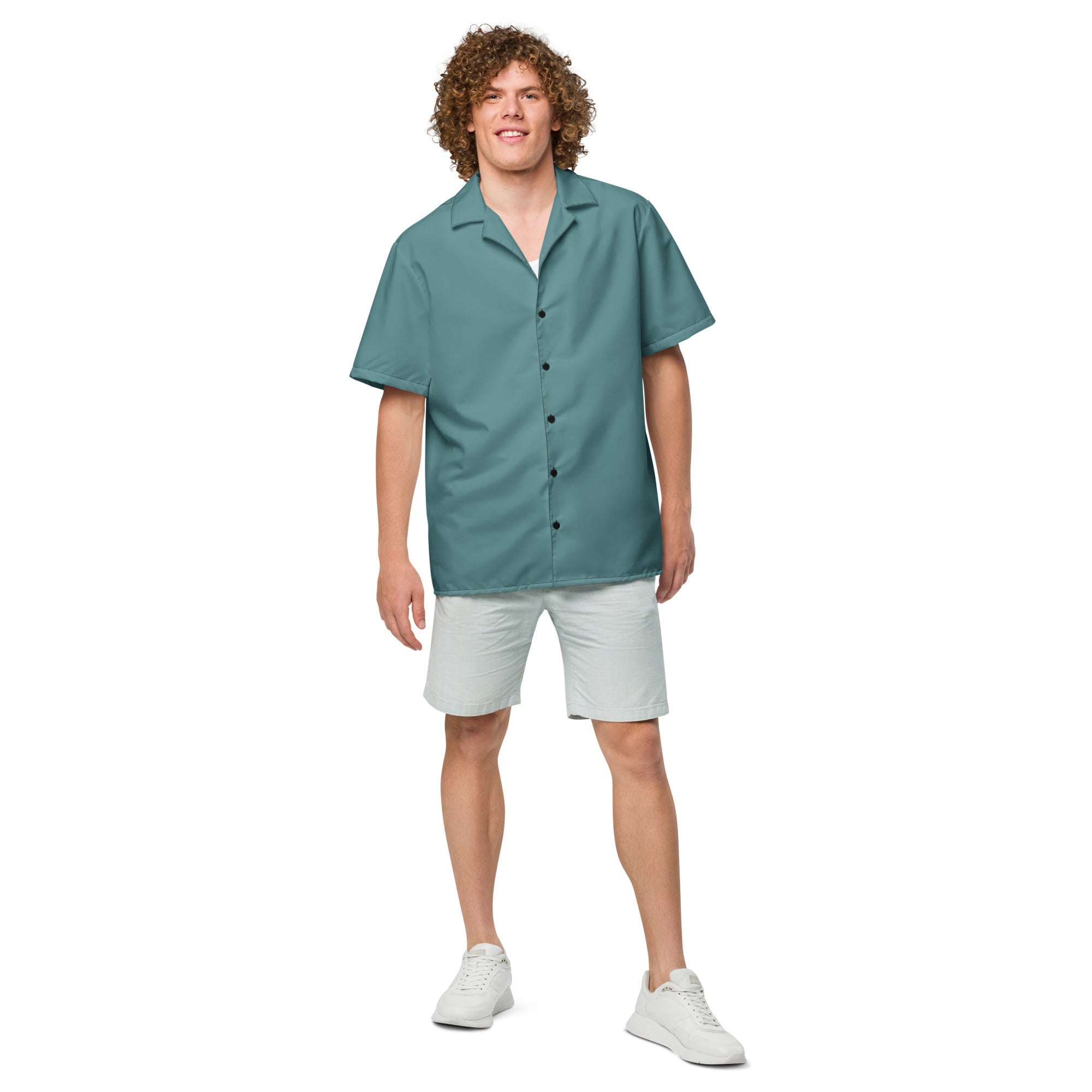 Coastal Sage Short-Sleeve Button-Up