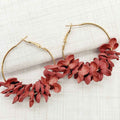 Blush Bloom Hoop Earrings