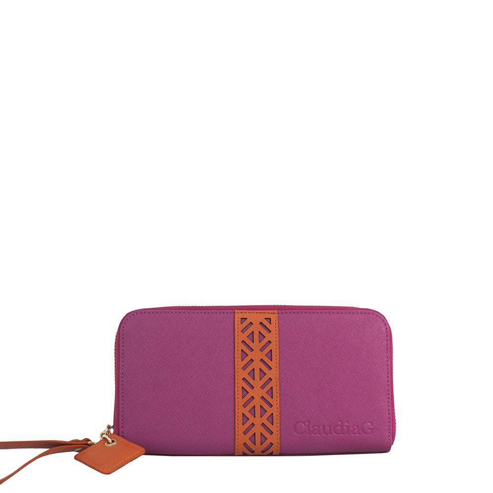 The Marbella Signature Zip Wallet - Watermelon/Orange