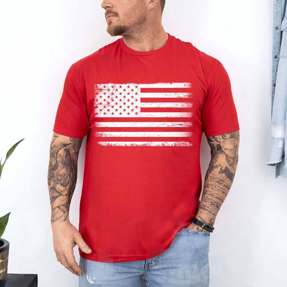 Distressed American Flag Graphic Tee
