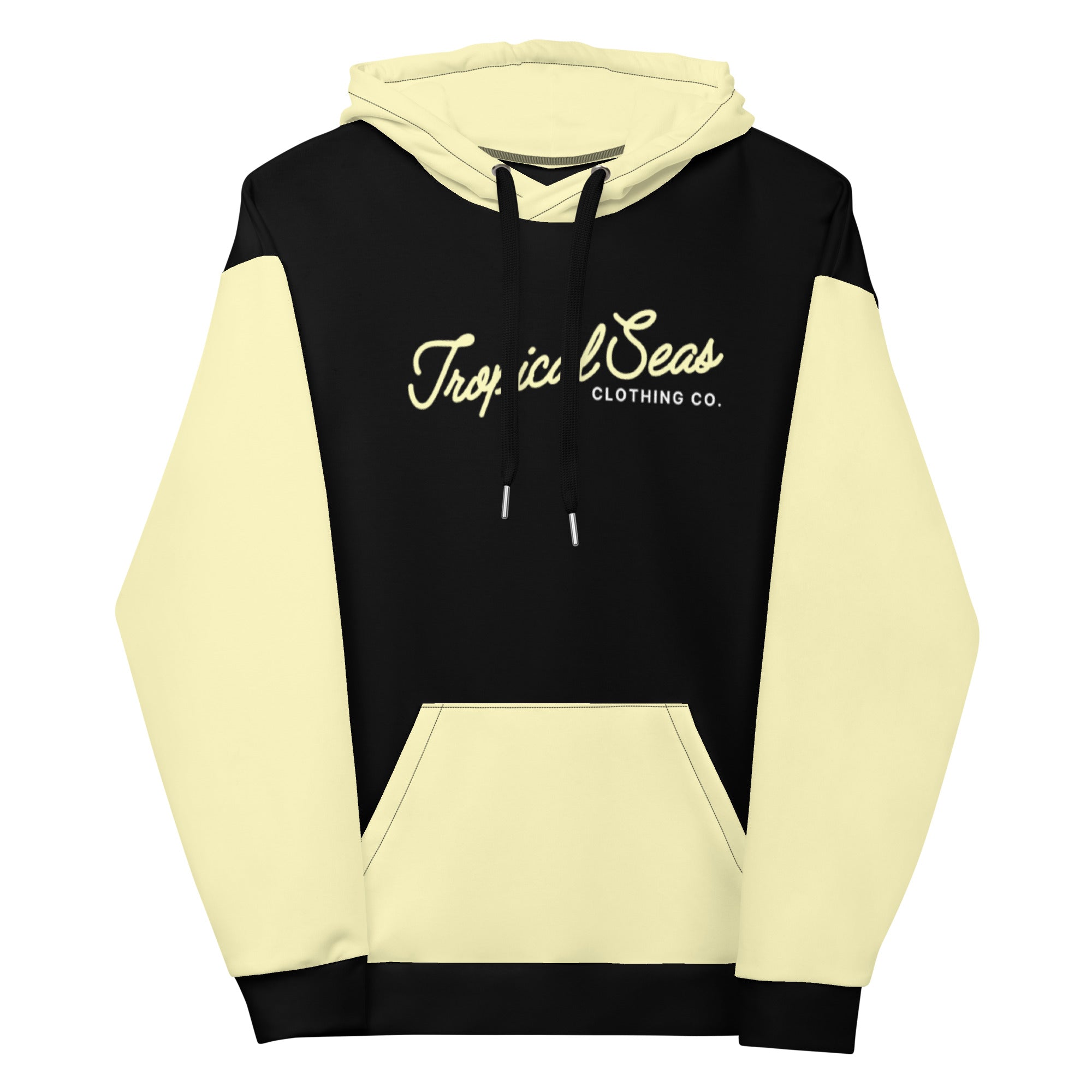 Tropical Seas Two-Tone Pullover Hoodie - Yellow/Black