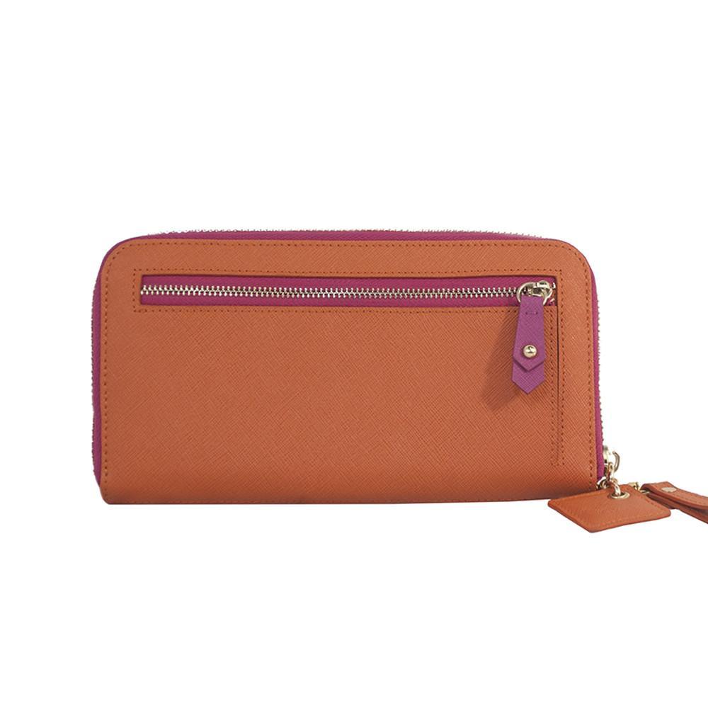 The Marbella Signature Zip Wallet - Watermelon/Orange